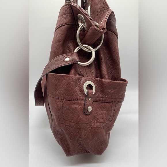 EUC B. Makowsky Leather Brown Sloughy Shoulder Bag - Picture 11 of 16